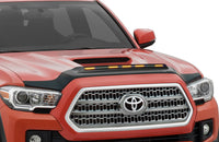 Thumbnail for AVS 2016-2019 Toyota Tacoma Aeroskin Low Profile Hood Shield w/ Lights - Black