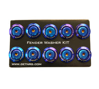 Thumbnail for NRG Fender Washer Kit (TI Series) M6 Bolts For Plastic (TI Burn Washer/TI Burn Screw) - Set of 10