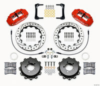 Thumbnail for Wilwood Narrow Superlite 4R Rear Kit 12.88in Drilled Red 2008-2012 Subaru WRX w/Lines