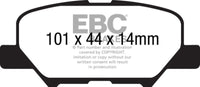 Thumbnail for EBC 14-19 Mazda 3 2.0L/2.5L (BN/BM Mexico Build) Greenstuff Rear Brake Pads