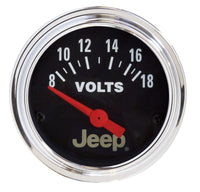 Thumbnail for Autometer Jeep 52mm 8-18 Volts Short Sweep Electronic Voltmeter Gauge