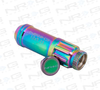 Thumbnail for NRG 700 Series M12 X 1.25 Steel Lug Nut w/Dust Cap Cover Set 21 Pc w/Locks & Lock Socket - Neochrome