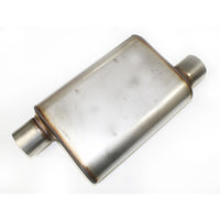 Thumbnail for JBA Universal Chambered Style 304SS Muffler 13x9.75x4in 3in Inlet Diameter Offset/Offset