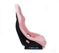 Thumbnail for NRG FRP Bucket Seat Prisma Edition w/ Pearlized Back and Pink Alcantara (Medium)