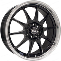 Thumbnail for Enkei J10 15x6.5 4x100/114.3 38mm Offset 72.62mm Bore Dia Matte Black w/ Machined Lip Wheel