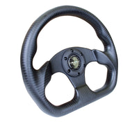 Thumbnail for NRG Carbon Fiber Steering Wheel (320mm) Flat Bottom Matte Black Carbon