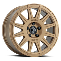 Thumbnail for ICON Ricochet 17x8 5x100 38mm Offset 6in BS Satin Gold Wheel