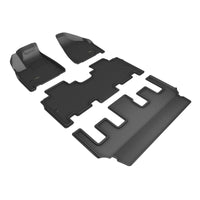 Thumbnail for 3D Maxpider 21-23 Chrysler Pacifica Pinnacle Kagu Floor Mat- Black R1 R2 R3