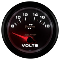 Thumbnail for Autometer Phantom II 2-5/8in 18V Electric Voltmeter Gauge