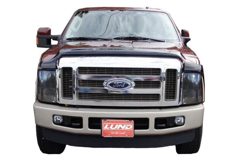 AVS 08-10 Ford F-250 Hoodflector Low Profile Hood Shield - Smoke