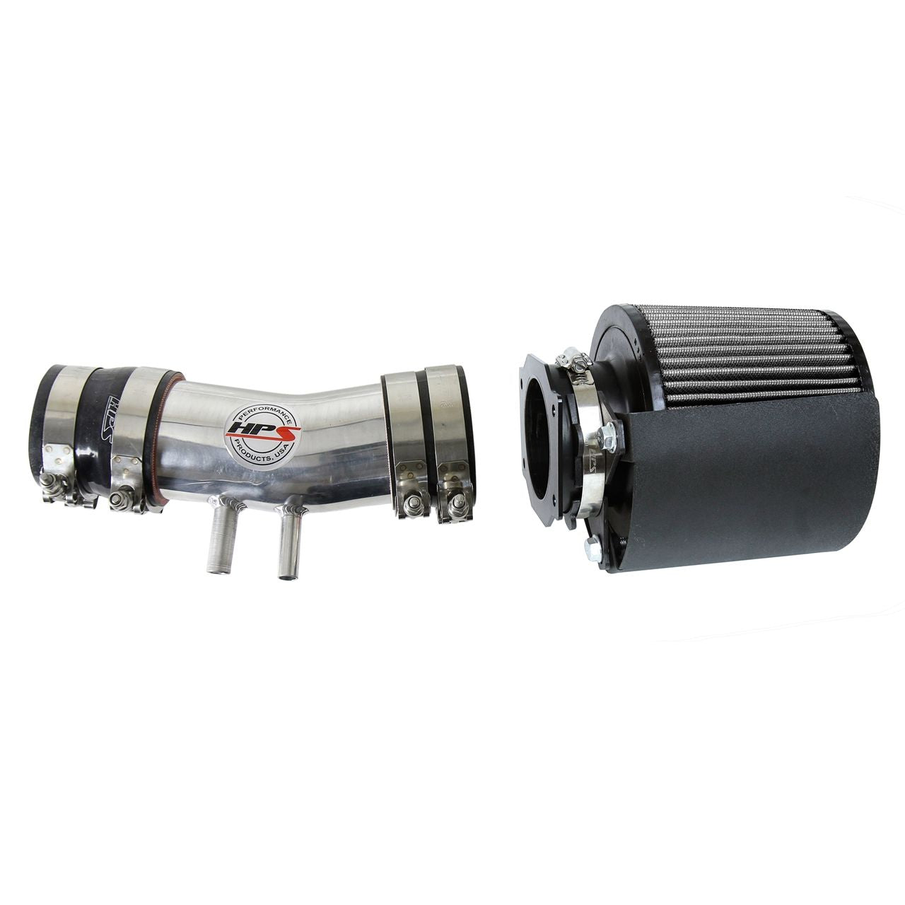 HPS Shortram Air Intake Kit 99-04 Nissan Frontier 3.3L V6 Non Supercharged, Includes Heat Shield, Polish