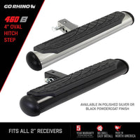 Thumbnail for Go Rhino 4in Oval Hitch Step - Black