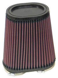 Thumbnail for K&N Universal Rubber Filter Dual Flange Oval Tprd 3.75in Base O/S W x 3.438in Top O/S W x 6.75in H