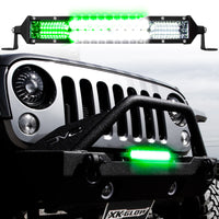 Thumbnail for XK Glow 2-in-1 LED Light Bar w/ Pure White and Hunting Green Flood and Spot Work Light 20In