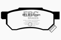 Thumbnail for EBC 92-94 Acura Integra 1.7 Vtec Greenstuff Rear Brake Pads