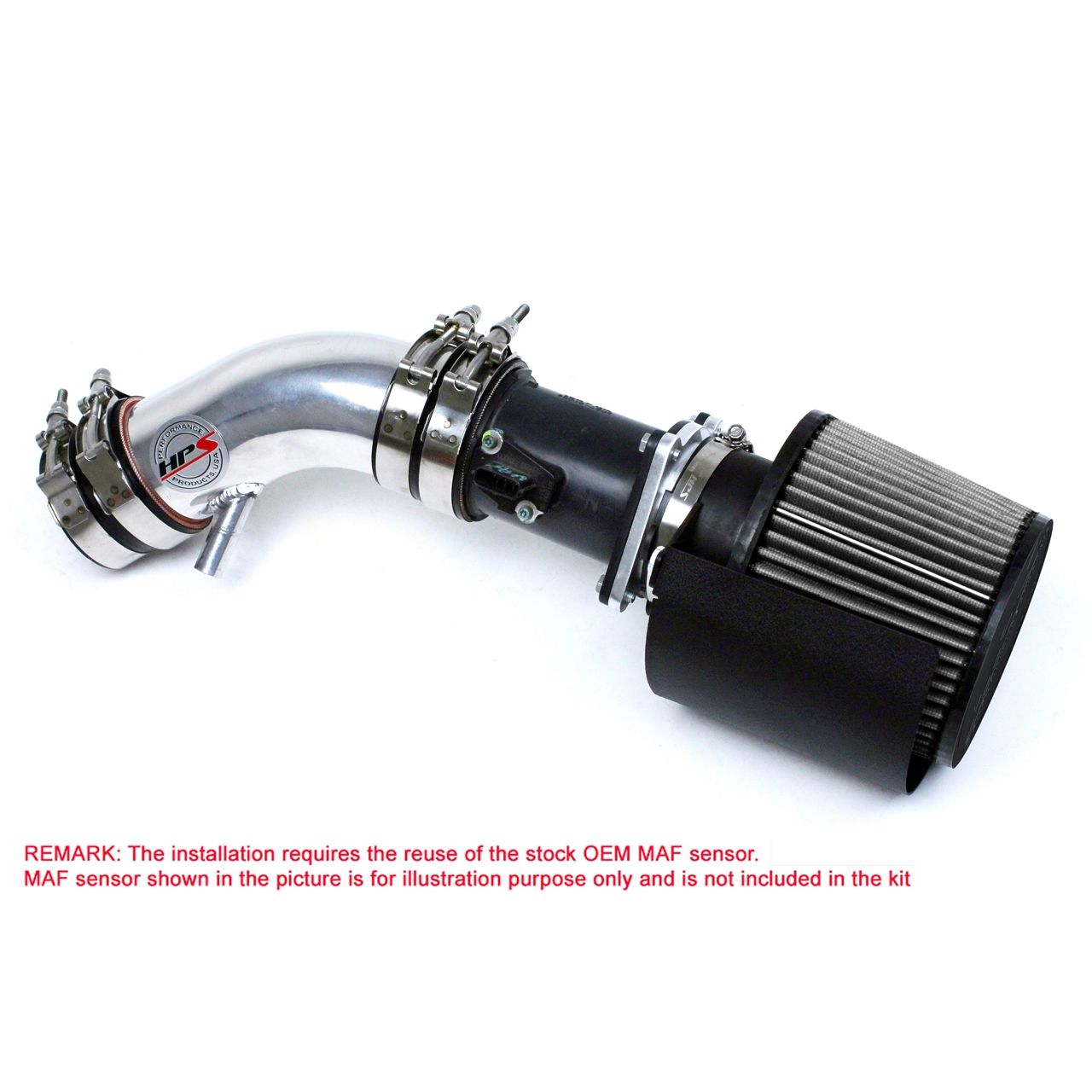 HPS Shortram Air Intake 2002-2006 Nissan Altima 2.5L 4Cyl, Includes Heat Shield, Polish