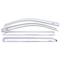 Thumbnail for AVS 16-18 Nissan Titan XD Crew Cab Ventvisor Front & Rear Window Deflectors 4pc - Chrome