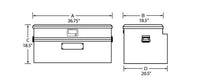 Thumbnail for Tradesman Aluminum Flush Mount Truck Tool Box (36in.) - Brite