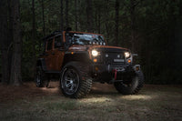 Thumbnail for Rugged Ridge 07-18 Jeep Wrangler JK White 4-Piece LED Rock Light Kit