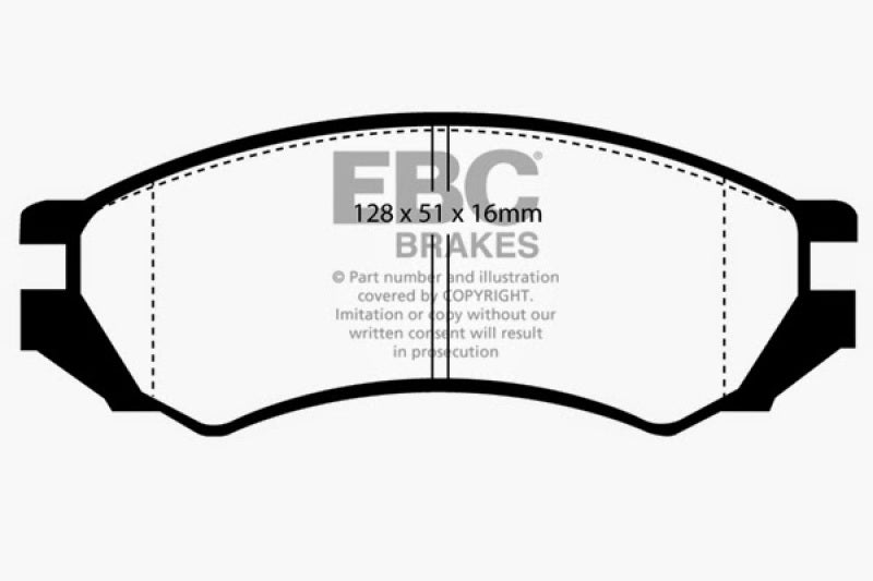 EBC 91-93 Nissan NX 2.0 (ABS) Greenstuff Front Brake Pads