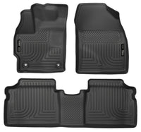 Thumbnail for Husky Liners 2015 Toyota Prius WeatherBeater Black Front & 2nd Seat Floor Liners