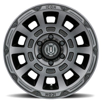 Thumbnail for ICON Thrust 17x8.5 5x4.5 0mm Offset 4.75in BS Smoked Satin Black Tint Wheel