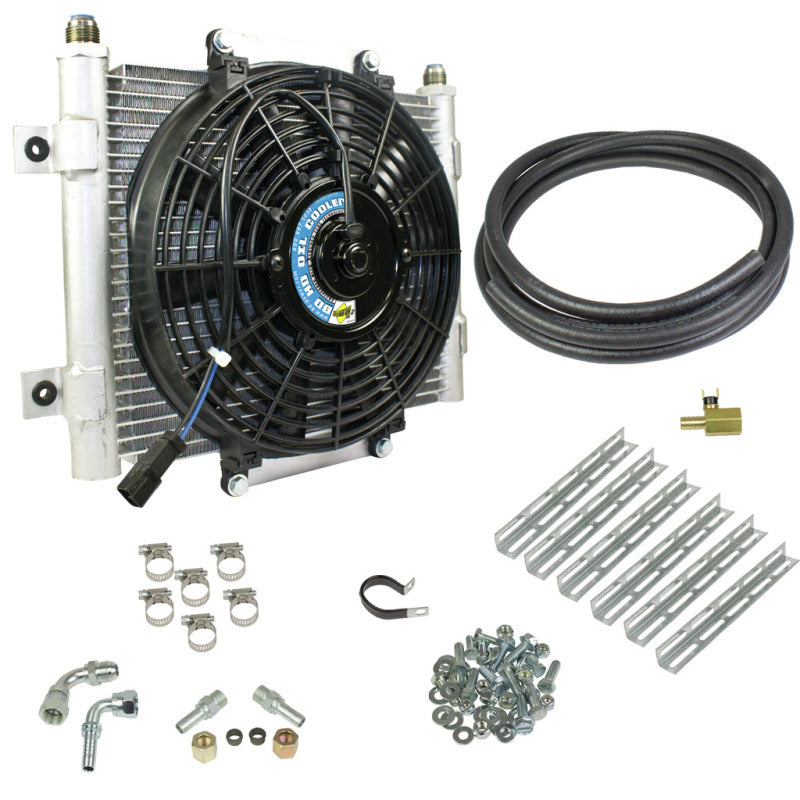 BD Diesel Xtruded Trans Oil Cooler - 5/8 inch Cooler Lines