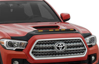 Thumbnail for AVS 2016-2019 Toyota Tacoma Aeroskin Low Profile Hood Shield w/ Lights - Black