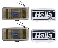 Thumbnail for Hella 550 Series 55W 12V H3 Fog Lamp Kit - Amber