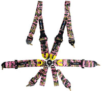 Thumbnail for NRG FIA 6pt 2in. Shoulder Belt for HANS Device/ Rotary Cam Lock Buckle/ 3in. Waist Belt - Pink Camo