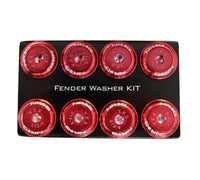 Thumbnail for NRG Fender Washer Kit w/Color Matched M8 Bolt Rivets For Plastic (Red) - Set of 8