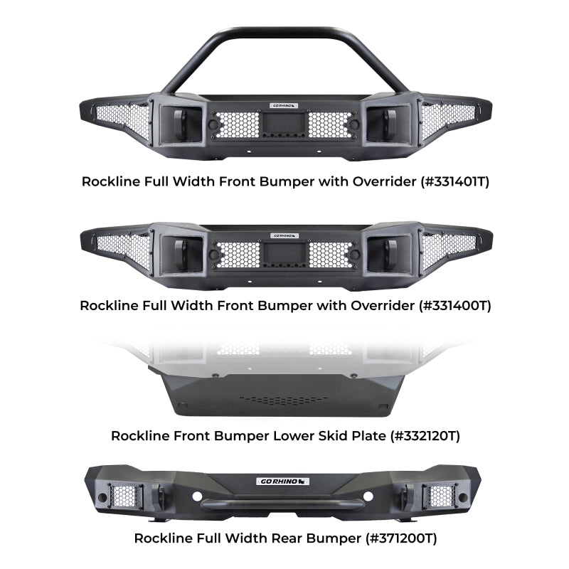 Go Rhino 21-24 Ford Bronco (Excl. Sport) Rockline Front Bumper Lower Skid Plate