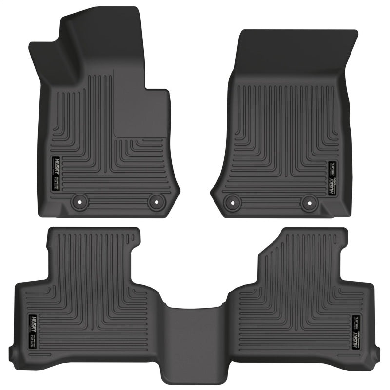 Husky Liners 17-22 Mercedes-Benz GLC300 Weatherbeater Black Front & 2nd Seat Floor Liners