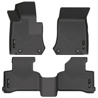 Thumbnail for Husky Liners 17-22 Mercedes-Benz GLC300 Weatherbeater Black Front & 2nd Seat Floor Liners