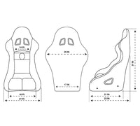 Thumbnail for NRG FIA Competition Seat w/Competition Fabric & FIA Homologated Free Driving Position