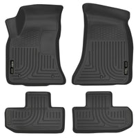 Thumbnail for Husky Liners 16-22 Dodge Challenger (RWD) Front & Second Row Black Floor Liners