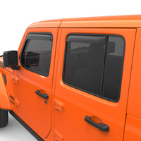 Thumbnail for EGR 2018 jeep Wrangler JL SlimLine In-Channel WindowVisors Set of 4 - Dark Smoke