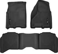 Thumbnail for Husky Liners 2012 Dodge Ram 1500/2500 Crew Cab WeatherBeater Combo Black Floor Liners