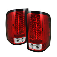 Thumbnail for Spyder GMC Sierra 07-13 (Not 3500 Dually 4 Rear Wheels)LED Tail Lights Red Clear ALT-YD-GS07-LED-RC