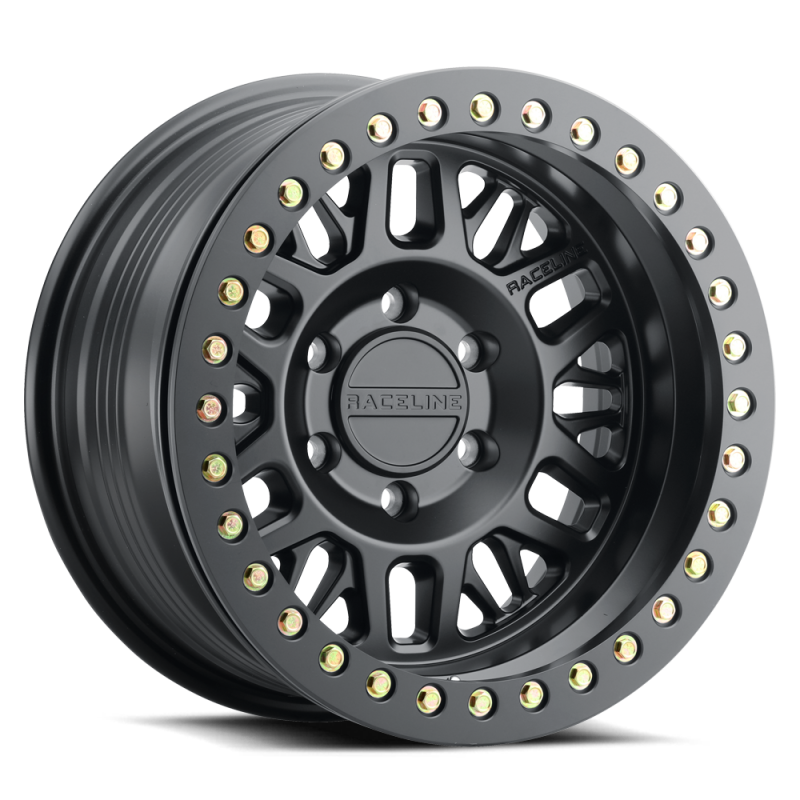 Raceline RT951B Ryno 17x9in / 5x127 BP / -38mm Offset / 83.82mm Bore - Satin Black Beadlock Wheel