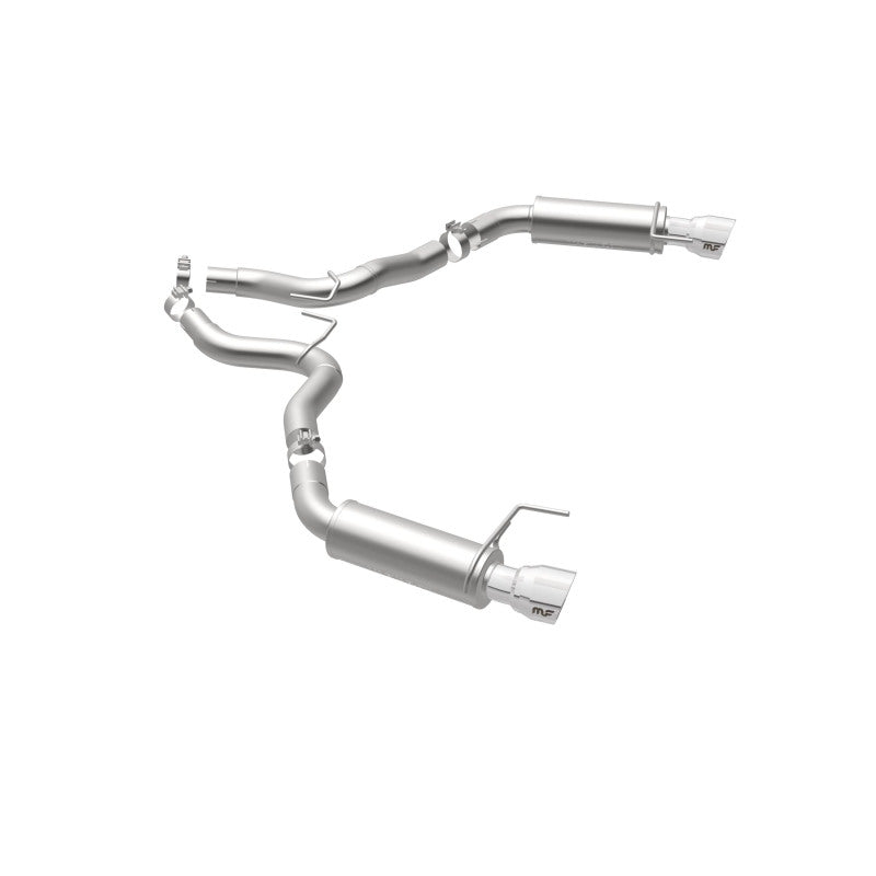 MagnaFlow Axle Back, SS, 3in, Competition, Dual Split Polished 4.5in Tip 2015 Ford Mustang GT V8 5.0