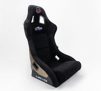 Thumbnail for NRG FRP Bucket Seat ULTRA Edition - Large (Black Alcantara/Gold Glitter Back)