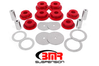 Thumbnail for BMR 08-18 Dodge Challenger Rear Cradle Bushing Kit Polyurethane - Red