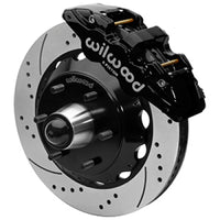 Thumbnail for Wilwood 63-87 C10 CPP Spindle AERO6 Front BBK 14in Drilled/Slotted 6x5.5 BC - Black