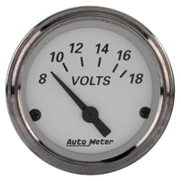 Thumbnail for AutoMeter American Platinum 2-1/16in Electric 18V Voltmeter Gauge