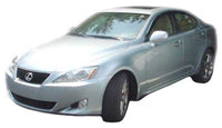 Thumbnail for AVS 06-13 Lexus IS250 Ventvisor Low Profile Deflectors 4pc - Smoke w/Chrome Trim