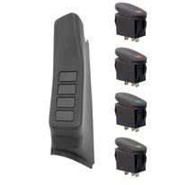 Thumbnail for Rugged Ridge A-Pillar 4 Switch Pod Kit Black LHD 11-18 JK