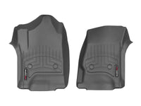 Thumbnail for WeatherTech 14+ Chevrolet Silverado/GMC Sierra Crew and Double Cab Front FloorLiners - Black