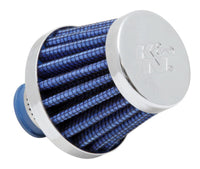 Thumbnail for K&N 2in Base OD x .375in Flange ID x 1.75in H Rubber Base Crankcase Vent Filter - Blue