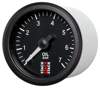 Thumbnail for Autometer Stack Instruments 52mm 0-7 BAR M10 (M) Mechanical Oil Pressure Gauge - Black